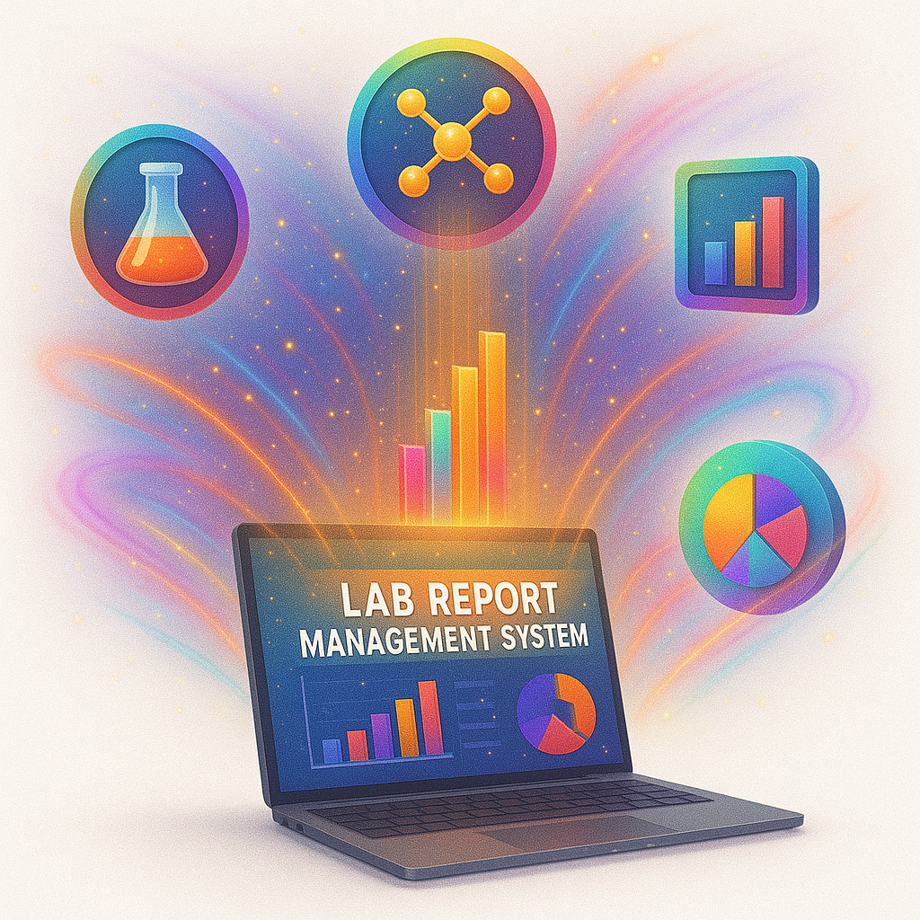Lab Report Management System - Healthcare Software Icon